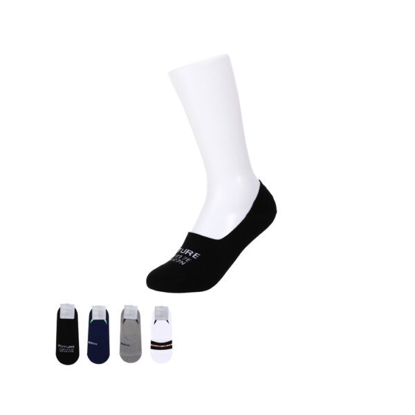 Solid Color Men's Cotton No-Show Socks